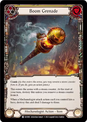 Boom Grenade (Yellow) (EVO085), Bright Lights — Flesh & Blood card price