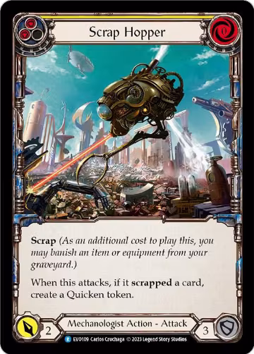Scrap Hopper (Yellow) (EVO109), Bright Lights — Flesh & Blood card price