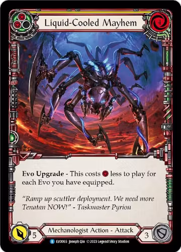Liquid-Cooled Mayhem (Yellow) (EVO065), Bright Lights — Flesh & Blood card price