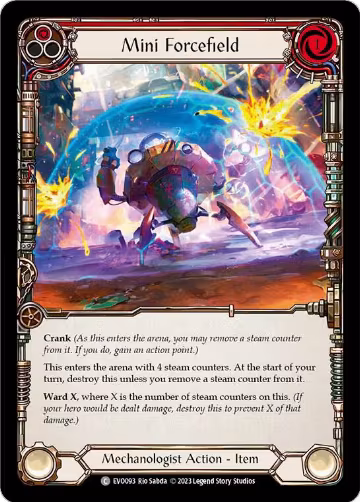 Mini Forcefield (Red) (EVO093), Bright Lights — Flesh & Blood card price