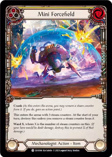 Mini Forcefield (Yellow) (EVO094), Bright Lights — Flesh & Blood card price