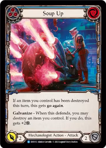 Soup Up (Blue) (EVO113), Bright Lights — Flesh & Blood card price