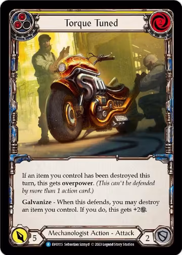 Torque Tuned (Yellow) (EVO115), Bright Lights — Flesh & Blood card price
