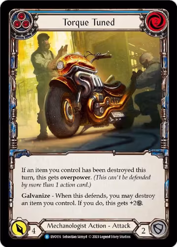 Torque Tuned (Blue) (EVO116), Bright Lights — Flesh & Blood card price