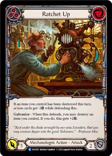 Ratchet Up (Blue) (EVO107), Bright Lights — Flesh & Blood card price
