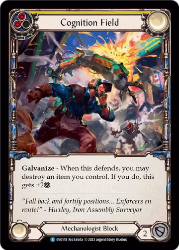 Cognition Field (Yellow) (EVO118), Bright Lights — Flesh & Blood card price
