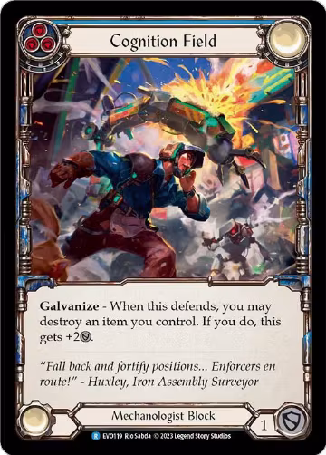 Cognition Field (Blue) (EVO119), Bright Lights — Flesh & Blood card price