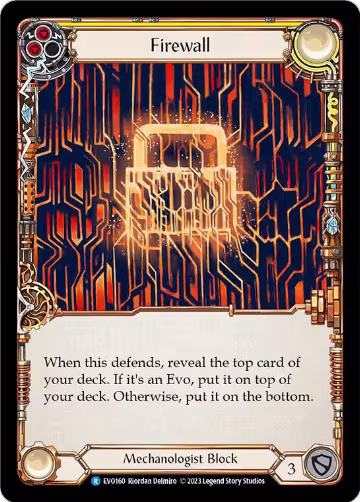 Firewall (Yellow) (EVO160), Bright Lights — Flesh & Blood card price