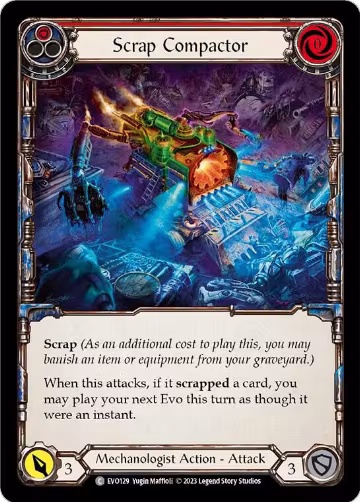 Scrap Compactor (Red) (EVO129), Bright Lights — Flesh & Blood card price