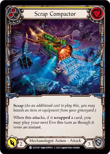Scrap Compactor (Yellow) (EVO130), Bright Lights — Flesh & Blood card price