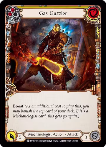 Gas Guzzler (Yellow) (EVO172), Bright Lights — Flesh & Blood card price