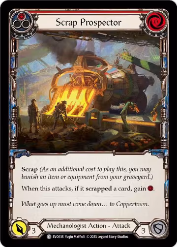 Scrap Prospector (Red) (EVO135), Bright Lights — Flesh & Blood card price