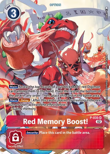 Red Memory Boost! - P-035 (Digimon Adventure Box 2) (P-035 SR), Digimon Promotion Cards — Digimon card price