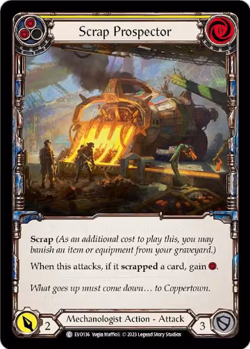 Scrap Prospector (Yellow) (EVO136), Bright Lights — Flesh & Blood card price