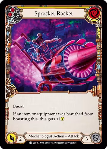 Sprocket Rocket (Yellow) (EVO193), Bright Lights — Flesh & Blood card price