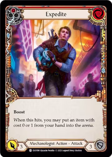 Expedite (Red) (EVO198), Bright Lights — Flesh & Blood card price