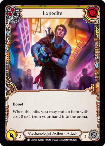 Expedite (Yellow) (EVO199), Bright Lights — Flesh & Blood card price