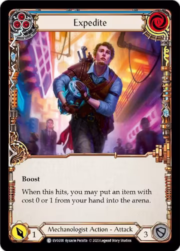 Expedite (Blue) (EVO200), Bright Lights — Flesh & Blood card price