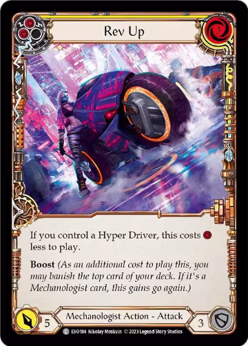 Rev Up (Yellow) (EVO184), Bright Lights — Flesh & Blood card price