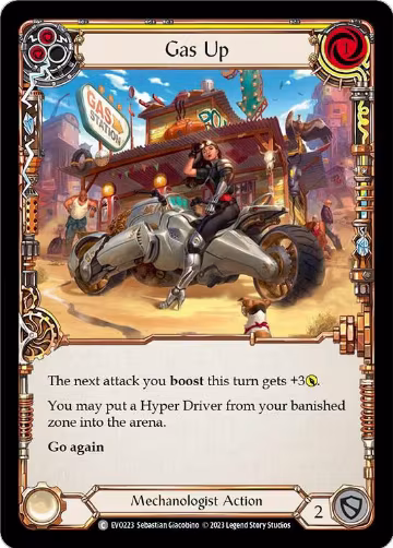 Gas Up (Yellow) (EVO223), Bright Lights — Flesh & Blood card price