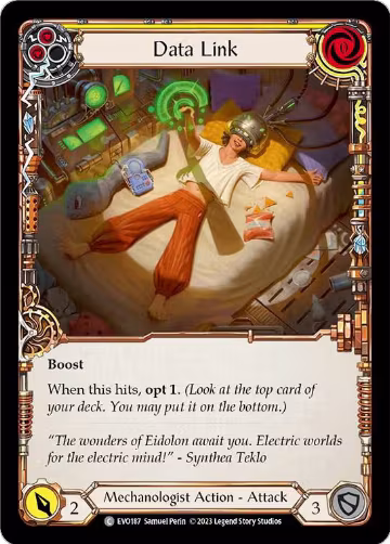 Data Link (Yellow) (EVO187), Bright Lights — Flesh & Blood card price