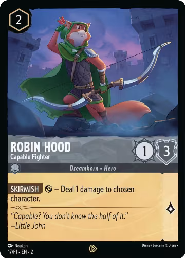 Robin Hood - Capable Fighter (17), Disney Lorcana Promo Cards — Lorcana card price