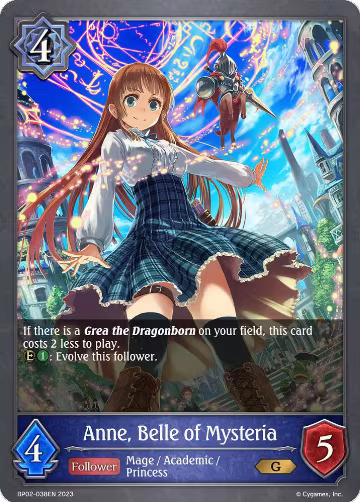 Anne, Belle of Mysteria (BP02-038EN), Reign of Bahamut — Shadowverse card price