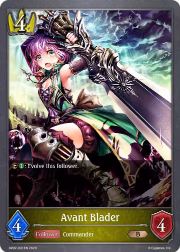 Avant Blader (BP02-031EN), Reign of Bahamut — Shadowverse card price