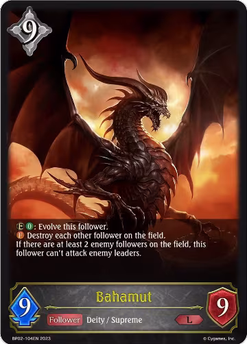 Bahamut (BP02-104EN), Reign of Bahamut — Shadowverse card price