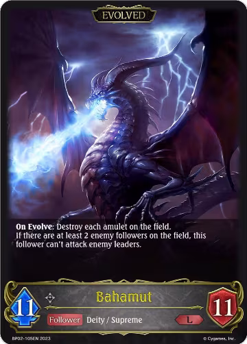 Bahamut (Evolved) (BP02-105EN), Reign of Bahamut — Shadowverse card price