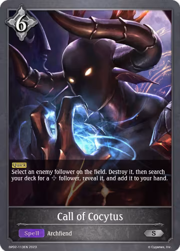 Call of Cocytus (BP02-113EN), Reign of Bahamut — Shadowverse card price