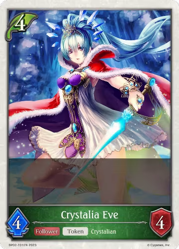 Crystalia Eve (BP02-T01EN), Reign of Bahamut — Shadowverse card price