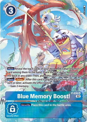 Blue Memory Boost! - P-036 (Digimon Adventure Box 2) (P-036 SR), Digimon Promotion Cards — Digimon card price