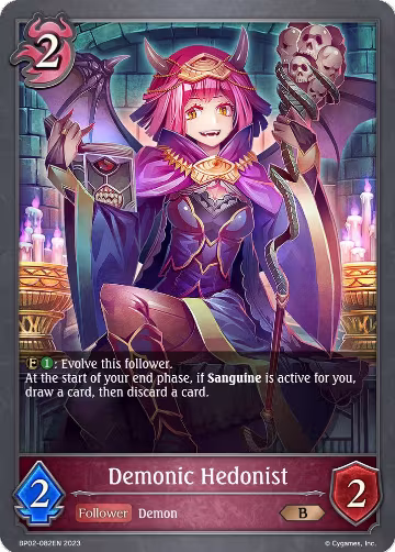 Demonic Hedonist (BP02-082EN), Reign of Bahamut — Shadowverse card price
