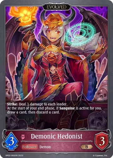 Demonic Hedonist (Evolved) (BP02-083EN), Reign of Bahamut — Shadowverse card price