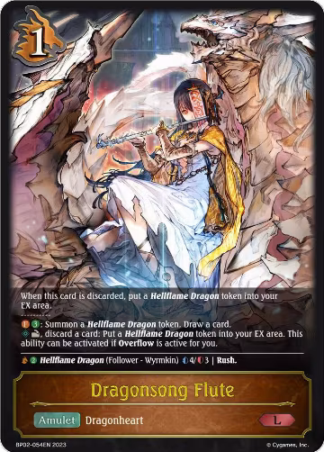 Dragonsong Flute (BP02-054EN), Reign of Bahamut — Shadowverse card price