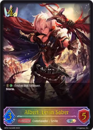 Albert, Levin Saber (SL) (BP02-SL04EN), Reign of Bahamut — Shadowverse card price