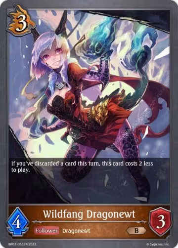 Wildfang Dragonewt (BP02-063EN), Reign of Bahamut — Shadowverse card price