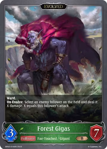 Forest Gigas (Evolved) (BP02-015EN), Reign of Bahamut — Shadowverse card price