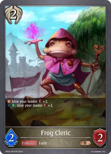 Frog Cleric (BP02-097EN), Reign of Bahamut — Shadowverse card price