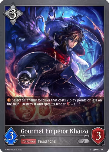 Gourmet Emperor Khaiza (BP02-112EN), Reign of Bahamut — Shadowverse card price