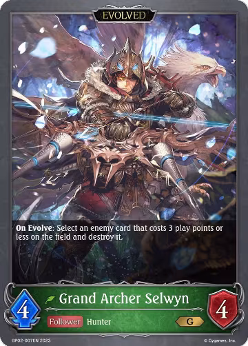 Grand Archer Selwyn (Evolved) (BP02-007EN), Reign of Bahamut — Shadowverse card price
