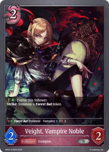 Veight, Vampire Noble (BP02-076EN), Reign of Bahamut — Shadowverse card price