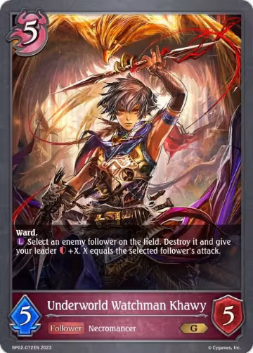 Underworld Watchman Khawy (BP02-072EN), Reign of Bahamut — Shadowverse card price