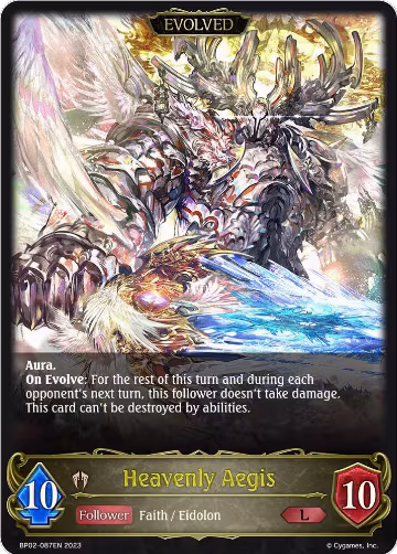 Heavenly Aegis (Evolved) (BP02-087EN), Reign of Bahamut — Shadowverse card price