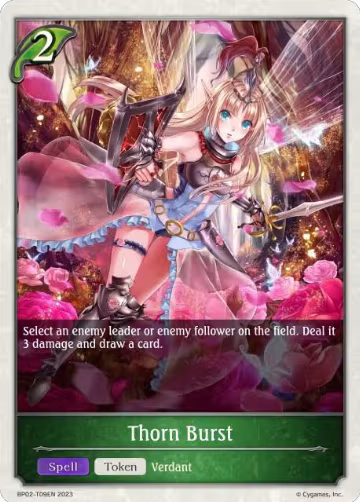 Thorn Burst (BP02-T09EN), Reign of Bahamut — Shadowverse card price