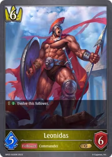 Leonidas (BP02-022EN), Reign of Bahamut — Shadowverse card price