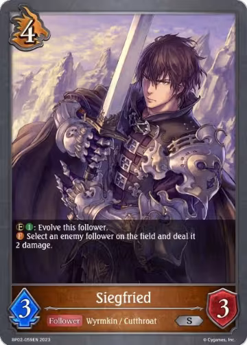 Siegfried (BP02-059EN), Reign of Bahamut — Shadowverse card price