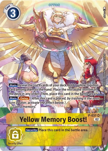 Yellow Memory Boost! - P-037 (Digimon Adventure Box 2) (P-037 SR), Digimon Promotion Cards — Digimon card price
