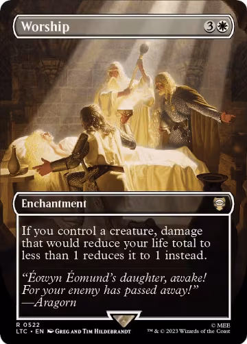 Worship (Borderless) (522), Commander: The Lord of the Rings: Tales of Middle-earth — Magic card price